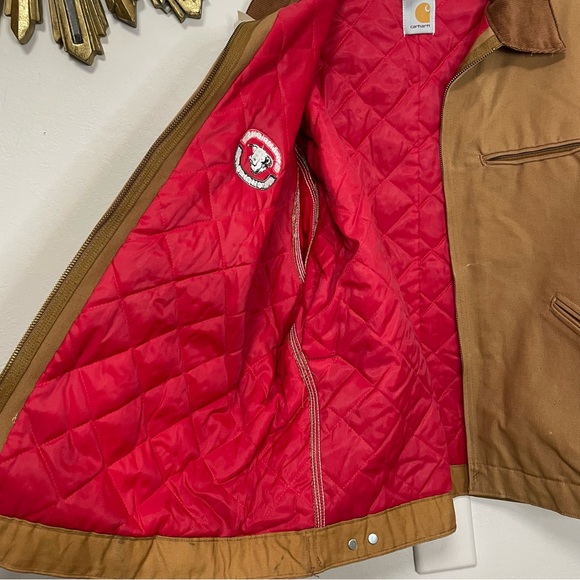 Carhartt Detroit Quilted Nylon Lined Firm Duck Jacket Vintage - Picture 6 of 16